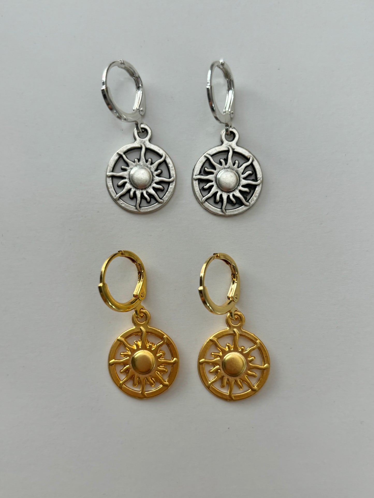 Sunburst Huggie Earrings