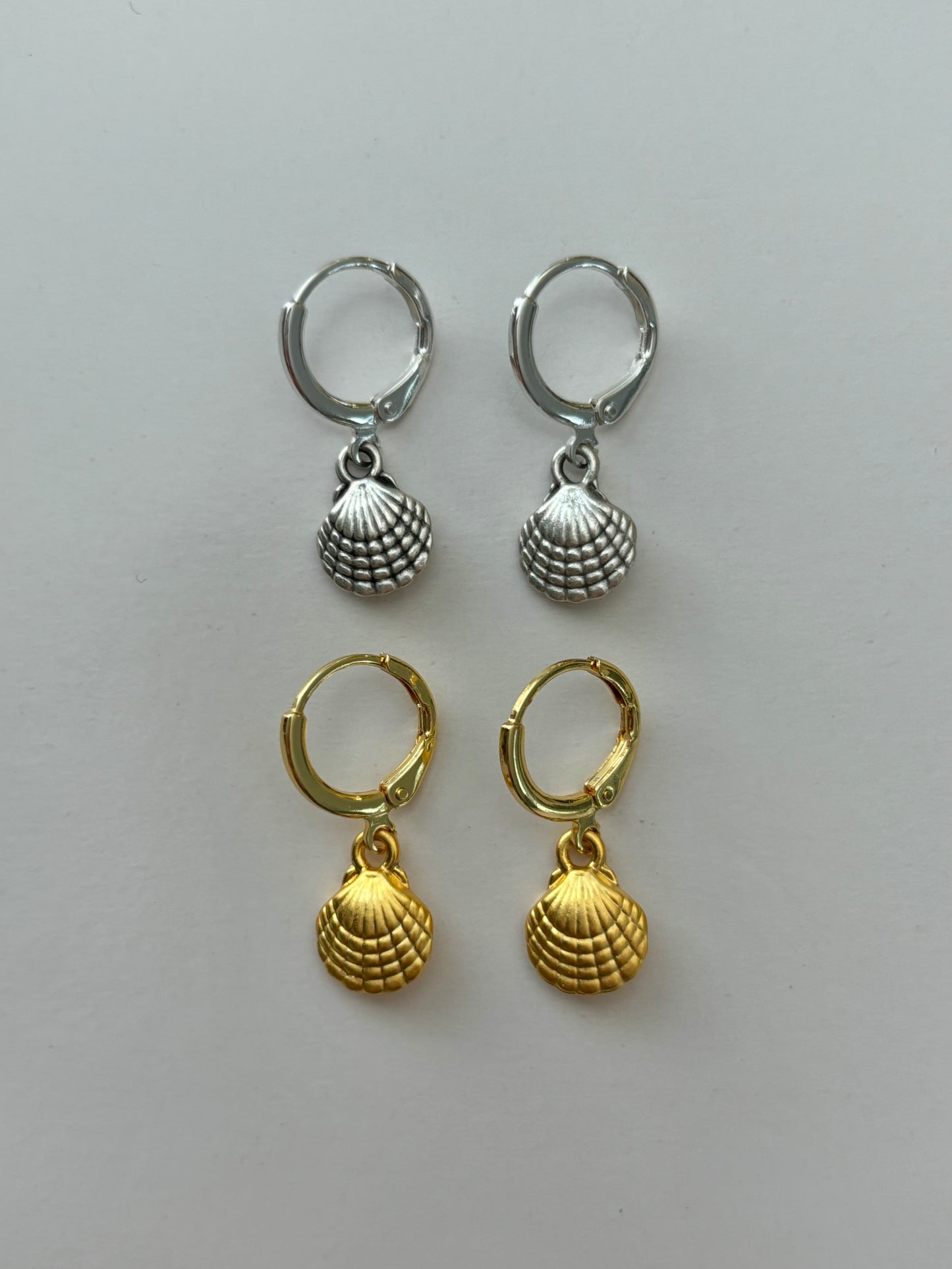 Mini Shell Huggie Earrings