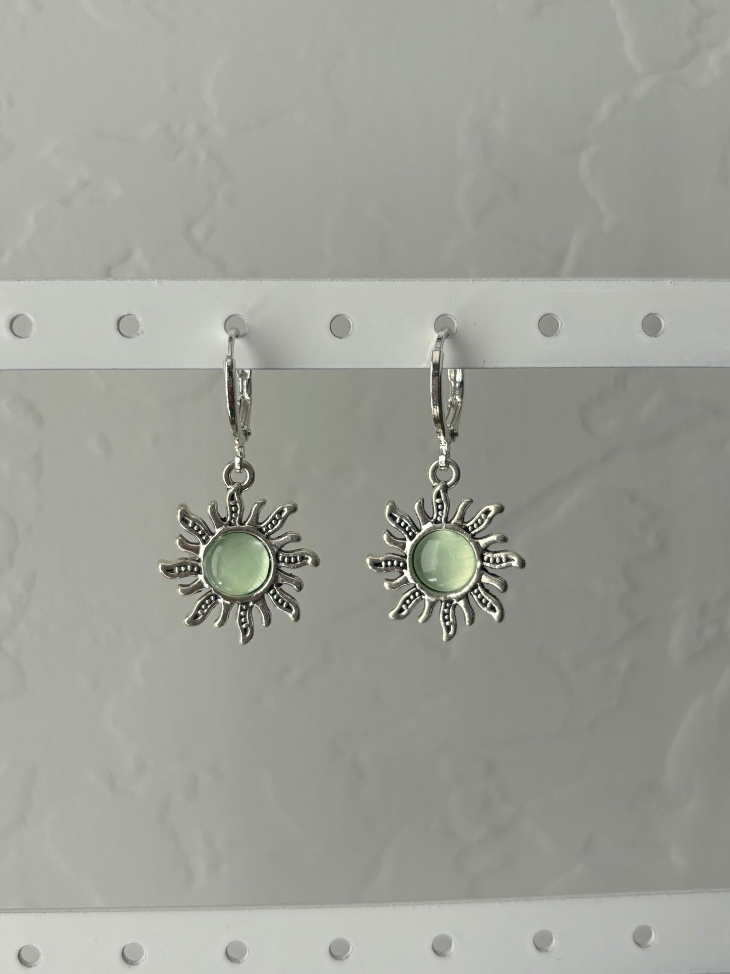 Sun Silver Huggie Earrings