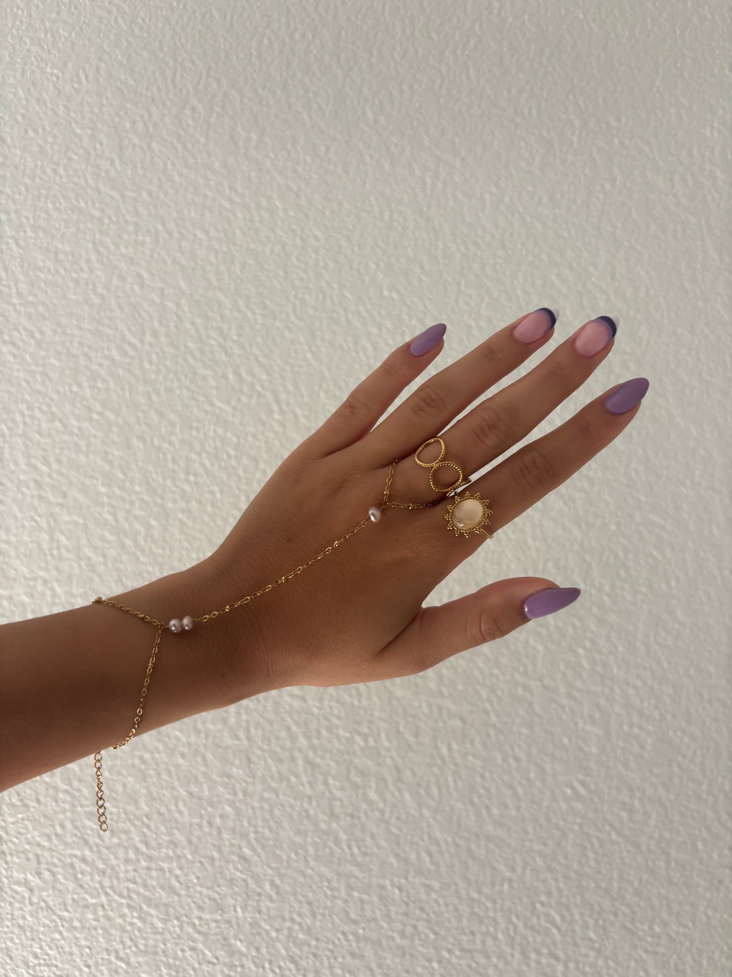 Pink Pearl Gold Handchain