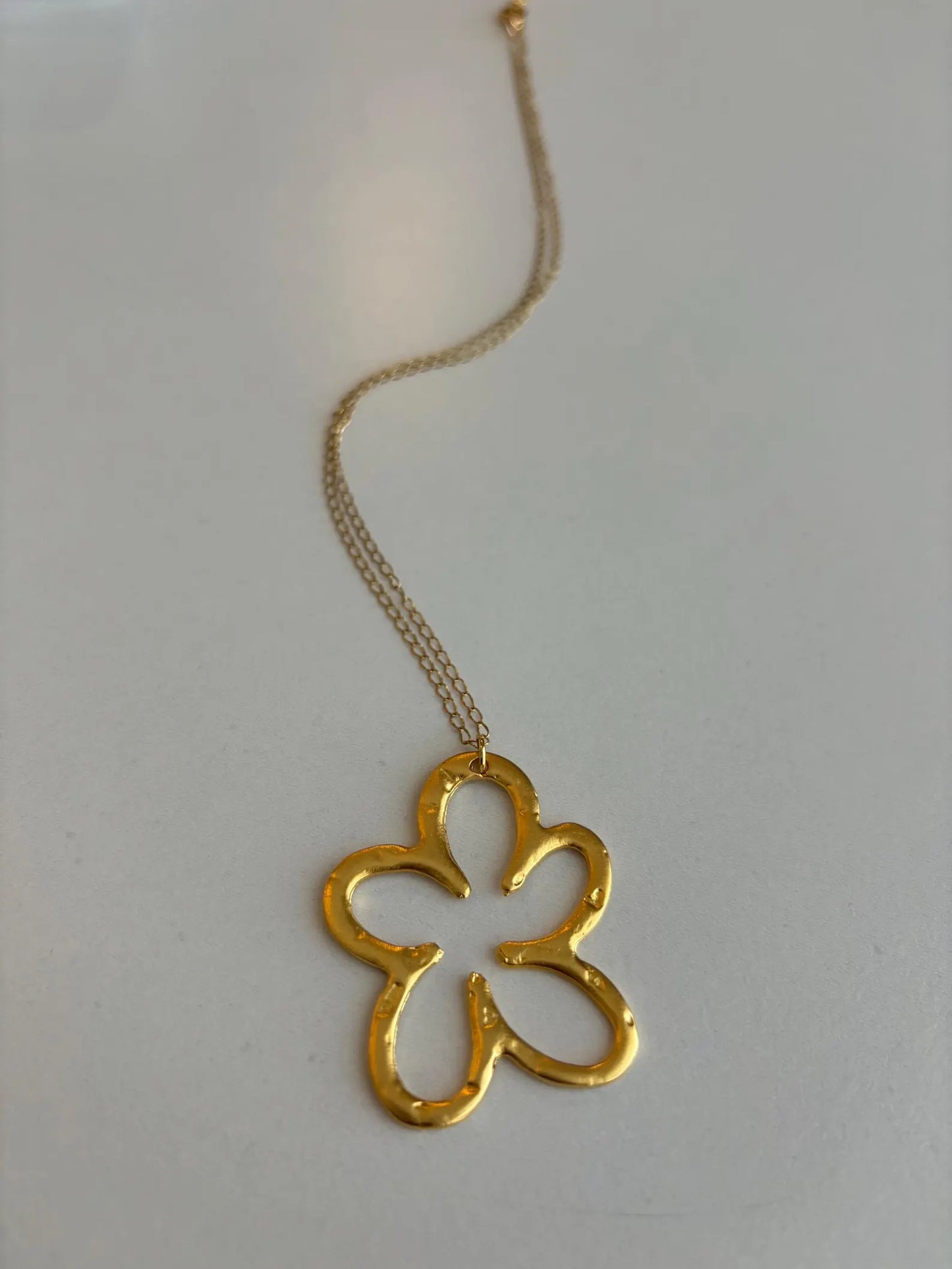 Chunky Flower Gold Chain Necklace