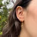 Mini Spiral Gold Huggie Earrings
